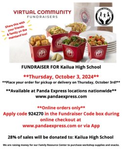 Panda Express School Fundraiser Flyer